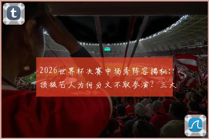 2026世界杯决赛中场秀阵容揭秘：顶级艺人为何分文不取参演？三大原因说透背后门道